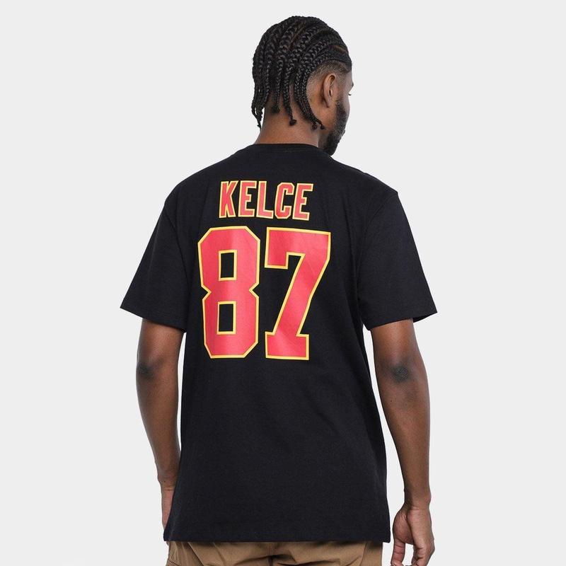 Camiseta NFL Kansas City Chiefs Kelce 87 Masculina - Camisa e